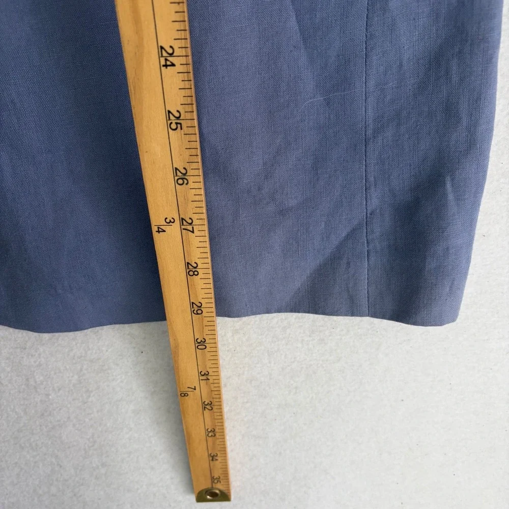 Lauren Ralph Lauren Blazer Jacket Mens 48R Blue 100% Linen 2-Button Sport Coat